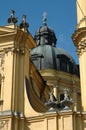 Church dome and statues in Munich, Germany Royalty Free Stock Photo