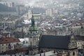 Church dome tower in Lviv, the European city of Culture