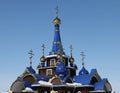 Church domes with crosses. temple