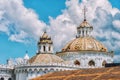 Church of the Society of Jesus domes, Quito, Ecuador Royalty Free Stock Photo