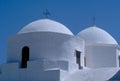 Church domes in Patmos Royalty Free Stock Photo