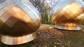 Church domes stand on the ground in autumn Royalty Free Stock Photo