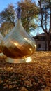 Church domes stand on the ground in autumn Royalty Free Stock Photo