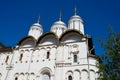 The church with domes under the blue sky Royalty Free Stock Photo