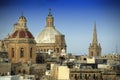 Church domes in Valletta ;Malta Royalty Free Stock Photo