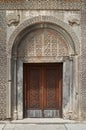 Church doors in ancient monastery Royalty Free Stock Photo