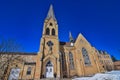 Ruins of the Abandoned St. Ambrose Church in St. Nazianz Wisconsin Royalty Free Stock Photo