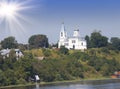 Church of Elijah Prophet, 1847, on the Volkhov River, New Ladoga, Russia