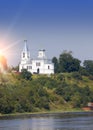 Church of Elijah Prophet, 1847, on the Volkhov River, New Ladoga, Russia