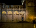 Church entrance at night Royalty Free Stock Photo