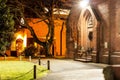 Church Entrance at Night Royalty Free Stock Photo