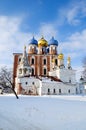 Church of the Epiphany with bell towerand and the assumption Cathedral, Ryazan Royalty Free Stock Photo