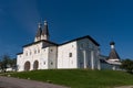 Church of the Epiphany and entrance gate to Ferapontov Belozersky monastery. World Heritage. Vologda Region Royalty Free Stock Photo