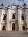 Facade of the old town church in Leiria, Centro - Portugal Royalty Free Stock Photo