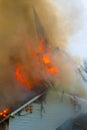 Church on fire Royalty Free Stock Photo
