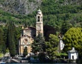 Church on the foreshore of Lake Como Royalty Free Stock Photo