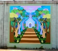 Church In A Forest Mural On James Road in Memphis, Tennessee.