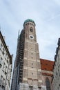 The church Frauenkirche in Munich under construction Royalty Free Stock Photo