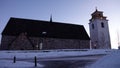 Church of Gammelstad at night in Sweden