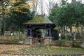 Church gates with covered entrance Royalty Free Stock Photo