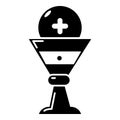 Church goblet glyph icon , simple style