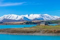 Church of the Good Shepherd with clear blue sky Lake Tekapo South Island New Zealand Royalty Free Stock Photo