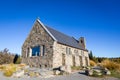 Church of Good Shepherd with clear blue sky, New Zealand Royalty Free Stock Photo
