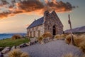 Church of the Good Shepherd at Lake Tekapo in south island in Ne Royalty Free Stock Photo