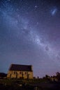 Church of The Good Shepherd and the Milky Way Royalty Free Stock Photo