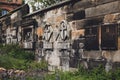 Church graveyard with gothic graves Royalty Free Stock Photo