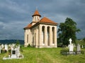 Church and graveyard in Romania Royalty Free Stock Photo