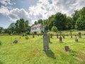 Church and graveyard in Zadni Zvonkova, a border village