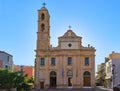 Church and Greek Orthodox cathedral of presentation of the Virgin Mary in Chania, Crete, Greece in early morning Royalty Free Stock Photo