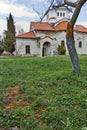 Church and green grass in Arapovo Monastery of Saint Nedelya, Bulgaria Royalty Free Stock Photo