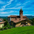 Church in Grinzane Cavour municipality, Piedmont, Italy Royalty Free Stock Photo