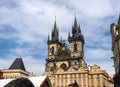 The Church of Our Lady before Tyn is a dominant feature of the Old Town of Prague, Czech Republic,