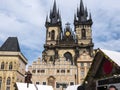 The Church of Our Lady before Tyn is a dominant feature of the Old Town of Prague, Czech Republic,