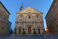 Church in historical town Pienza, Tuscany, Italy Royalty Free Stock Photo