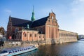 Church of Holmen (Holmens Kirke) and Slotsholmskanalen canal in Copenhagen, Denmark