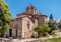 Church of Holy Apostles in Ancient Agora, Athens, Greece. Monument of Greek Byzantine culture Royalty Free Stock Photo