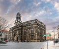 Church of the Holy Cross in Dresden is one of the most oldest in Europe Royalty Free Stock Photo