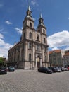Church of the Holy Cross at square in Brzeg city in Poland - vertical Royalty Free Stock Photo