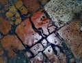 Church of the Holy Sepulcher. Laying on the floor in Jerusalem. Royalty Free Stock Photo