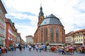 Church of the Holy Spirit called `Heiliggeistkirche` in German at marketplace in historical city center on sunny day