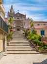 Church of the Holy Trinity, in Forza d`AgrÃÂ², picturesque town in the Province of Messina, Sicily, southern Italy. Royalty Free Stock Photo