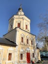 Church of the Holy Trinity in Khokhly in Octoer, Moscow, 1610 year built Royalty Free Stock Photo