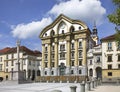 Church of the Holy Trinity in Ljubljana. Slovenija Royalty Free Stock Photo