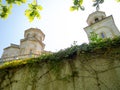 Church of the Holy Trinity on Mount Sameba. Landmark of Georgia. Ancient monastery. Architecture