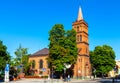 Church of Holy Virgin Mary Queen of Poland at Chrobrego street in old town historic city center of Gniezno in Grater Poland region