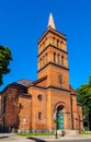 Church of Holy Virgin Mary Queen of Poland at Chrobrego street in old town historic city center of Gniezno in Grater Poland region